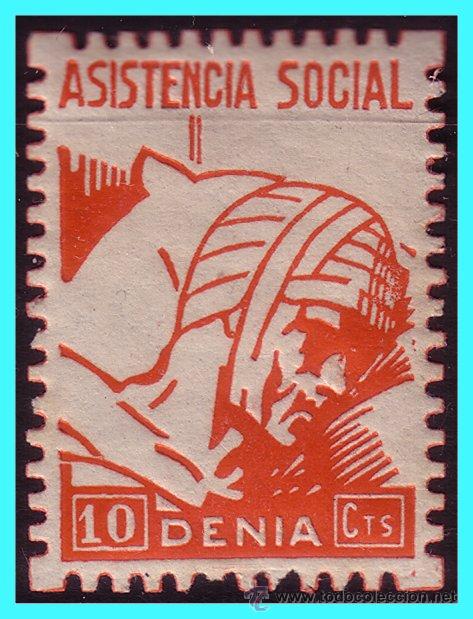 Briefmarken: ALICANTE, Denia, Guerra Civil, FESOFI n&ordm; 26 *