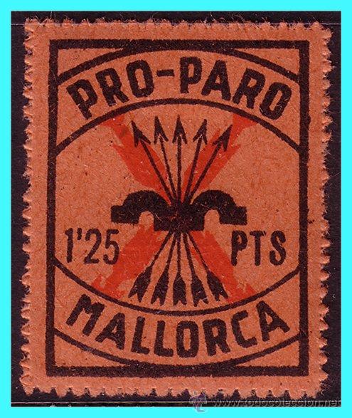 Stamps: BALEARES, Mallorca. Guerra Civil, FESOFI N&ordm; 28 * *