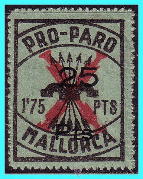 Stamps: BALEARES, Mallorca. Guerra Civil, FESOFI N&ordm; 32 * *