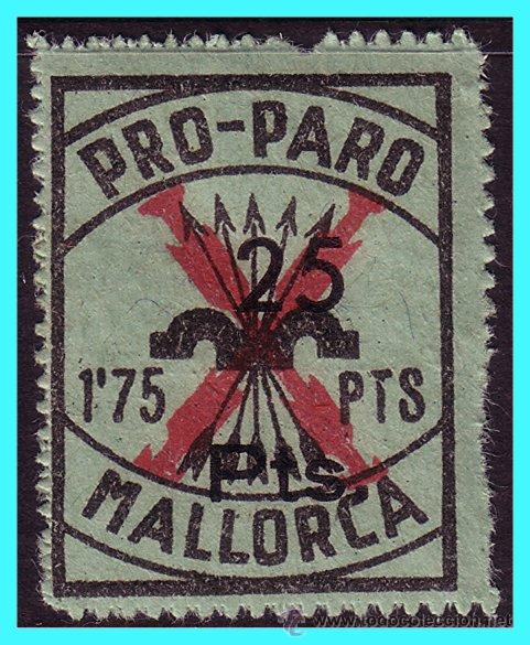 Stamps: BALEARES, Mallorca. Guerra Civil, FESOFI N&ordm; 33 * *