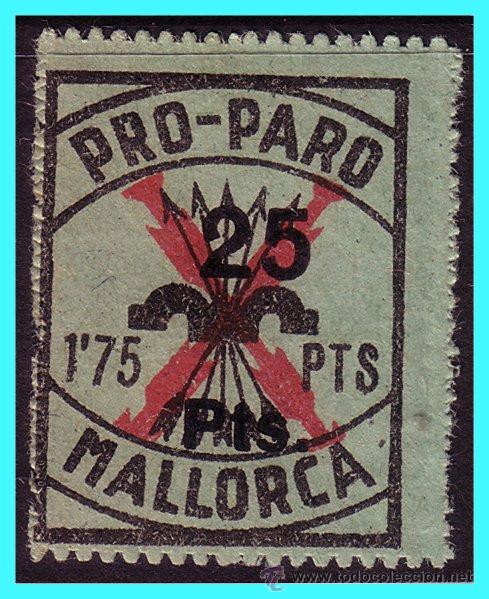 Stamps: BALEARES, Mallorca. Guerra Civil, FESOFI N&ordm; 34 * *