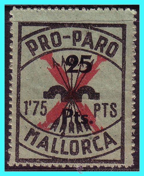 Stamps: BALEARES, Mallorca. Guerra Civil, FESOFI N&ordm; 36 * *