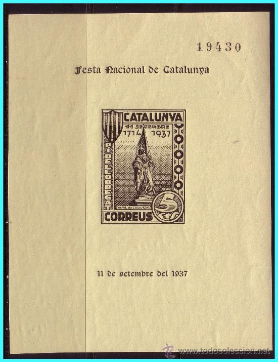 Briefmarken: BARCELONA, Pi de Llobregat. Guerra Civil, FESOFI N&ordm; 4 * * (115 x 135 mm)