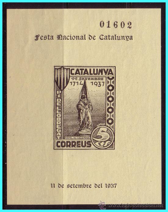 Briefmarken: BARCELONA, Pi de Llobregat. Guerra Civil, FESOFI N&ordm; 3 * * (85 x 119 mm)