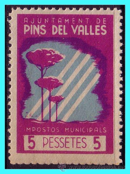 Francobolli: BARCELONA, Pins del Vall&eacute;s. Guerra Civil, FESOFI N&ordm; 5 * *