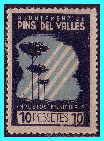 Francobolli: BARCELONA, Pins del Vall&eacute;s. Guerra Civil, FESOFI N&ordm; 6 (*)