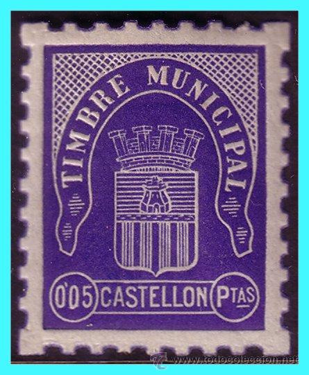 Stamps: CASTELL&Oacute;N Castell&oacute;n, Guerra Civil, FESOFI n&ordm; 1*