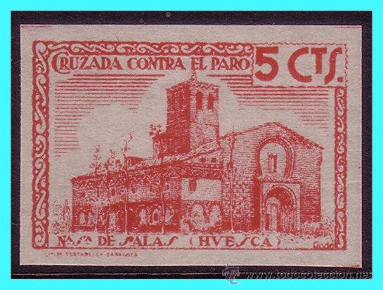 Francobolli: Huesca HUESCA, Guerra Civil, FESOFI N&ordm; 11s * * SANTUARIO DE SALAS
