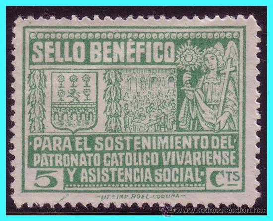 Briefmarken: Lugo VIVERO, Guerra Civil, FESOFI n&ordm; 1 *