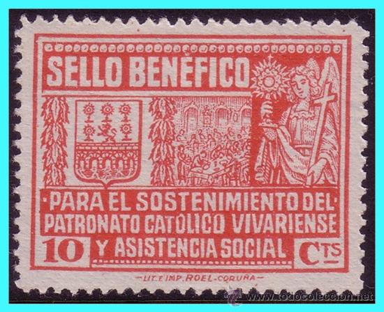 Briefmarken: Lugo VIVERO, Guerra Civil, FESOFI n&ordm; 2 * *