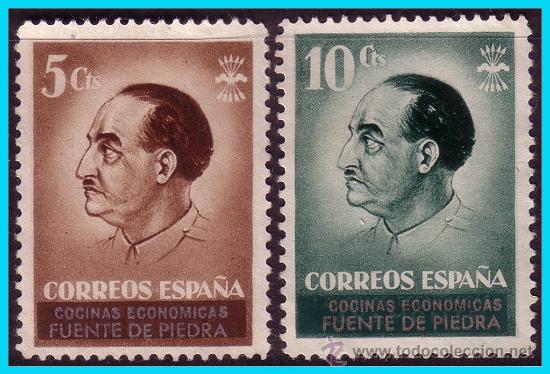 Briefmarken: M&Aacute;LAGA Fuente de Piedra, Guerra Civil, FESOFI N&ordm; 16 y 17 (*)