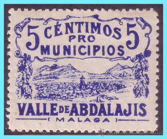 Briefmarken: M&Aacute;LAGA, Valle de Abdalajis, Guerra Civil, FESOFI N&ordm; 1 * *