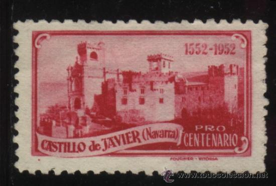 Sellos: S-03343- NAVARRA. CASTILLO DE JAVIER. PRO CENTENARIO. 1952 - Foto 1