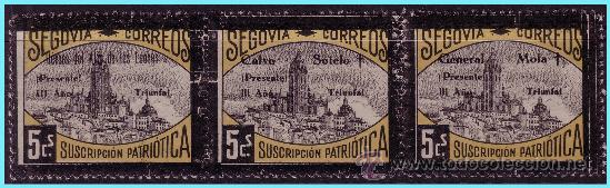 Timbres: Segovia, SEGOVIA, Guerra Civil, FESOFI n&ordm; 46 * *