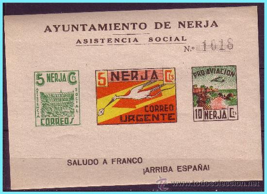 Timbres: M&aacute;laga NERJA, Guerra Civil, FESOFI n&ordm; 8 * *