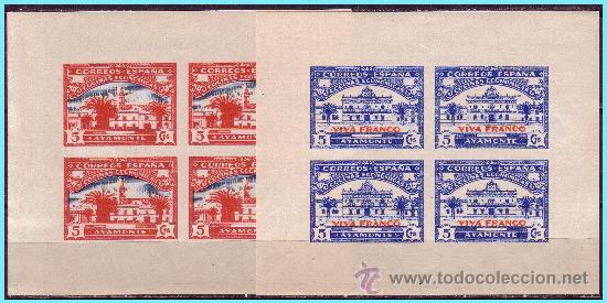 Timbres: Huelva AYAMONTE, Guerra Civil, FESOFI N&ordm; 13 y 14 * *