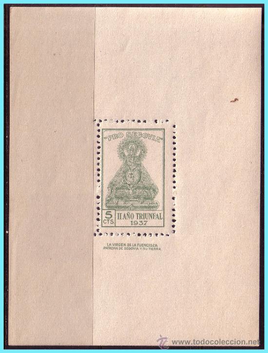 Timbres: Segovia SEGOVIA, Guerra Civil, FESOFI N&ordm; 15 * *