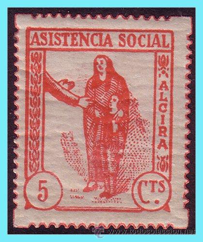 Francobolli: Alcira VALENCIA, Guerra Civil, FESOFI n&ordm; 1 *