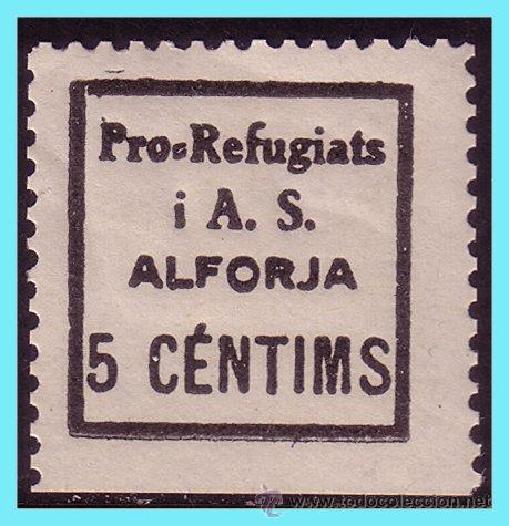 Francobolli: Alforja TARRAGONA, Guerra Civil, FESOFI n&ordm; 1c *
