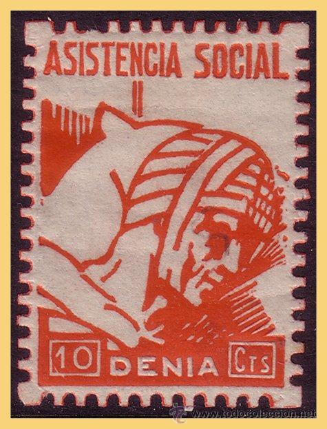 Stamps: Alicante DENIA, Guerra Civil, FESOFI n&ordm; 22 *