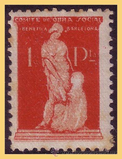 Briefmarken: Barcelona BARCELONA, Guerra Civil, FESOFI n&ordm; 118 (*)