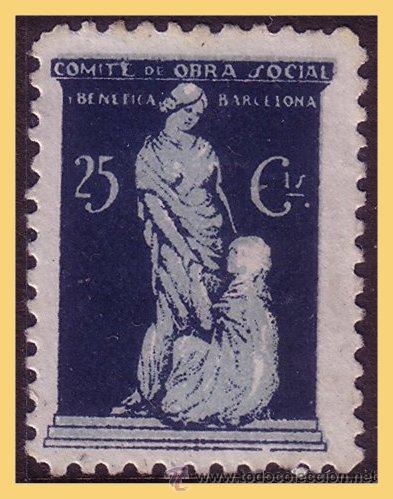 Briefmarken: Barcelona BARCELONA, Guerra Civil, FESOFI n&ordm; 116 (*)