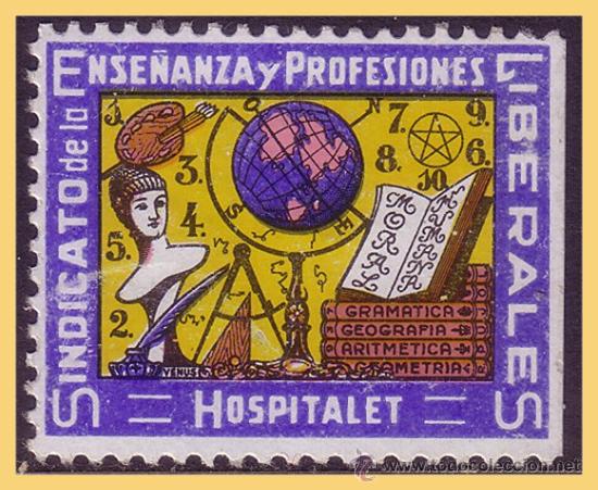 Briefmarken: Barcelona HOSPITALET DE LLOBREGAT Guerra Civil, FESOFI n&ordm; 15 * *