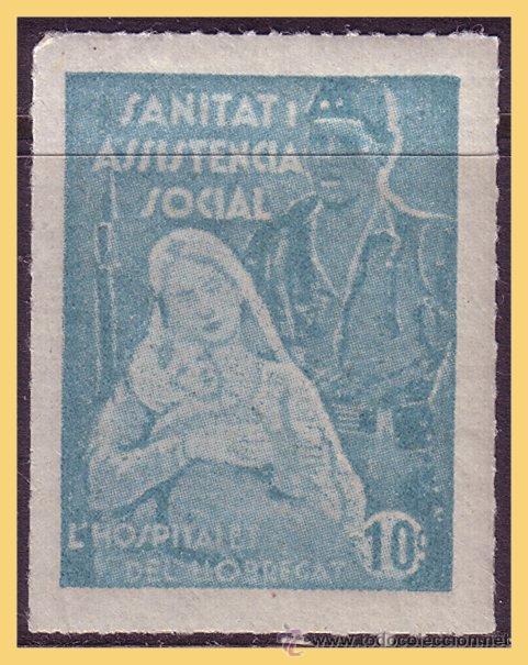 Francobolli: Barcelona HOSPITALET DE LLOBREGAT Guerra Civil, FESOFI n&ordm; 2 * *