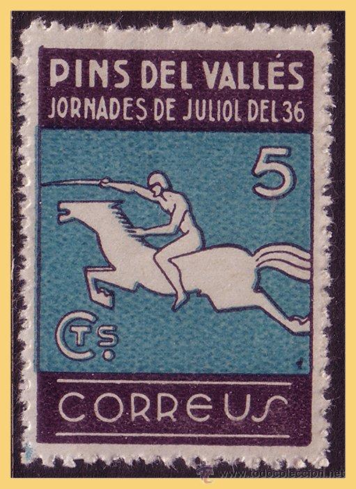 Stamps: Barcelona PINS DEL VALL&Eacute;S Guerra Civil, FESOFI n&ordm; 16 *