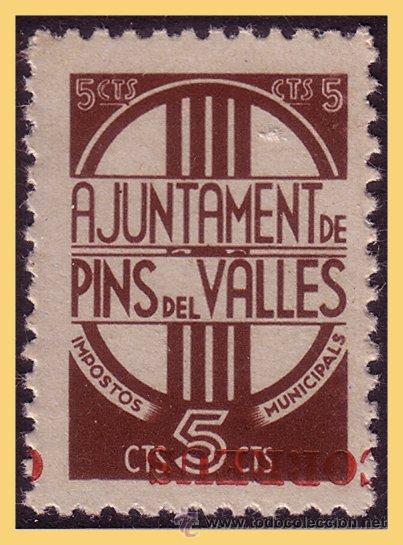 Stamps: Barcelona PINS DEL VALL&Eacute;S Guerra Civil, FESOFI n&ordm; 39i * *