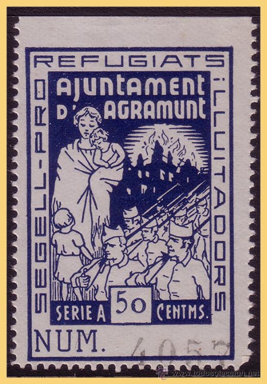 Stamps: L&eacute;rida Agramunt, Guerra Civil, FESOFI n&ordm; 4 (*)