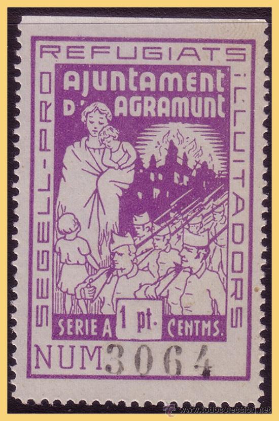 Stamps: L&eacute;rida Agramunt, Guerra Civil, FESOFI n&ordm; 6 (*)