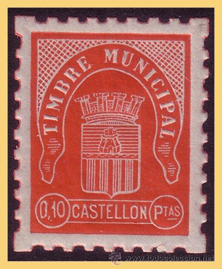 Francobolli: Castell&oacute;n CASTELL&Oacute;N , Guerra Civil, FESOFI n&ordm; 63 * *