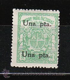 Sellos: TIMBRE PARA FACTURAS. SOBRECARGA UNA PTA. - Foto 1