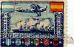 Briefmarken: Curioso sello.  Almirante Cervera y Crucero Canarias. Esbastica. 10 cts reconstruccion. Bueno Aires.