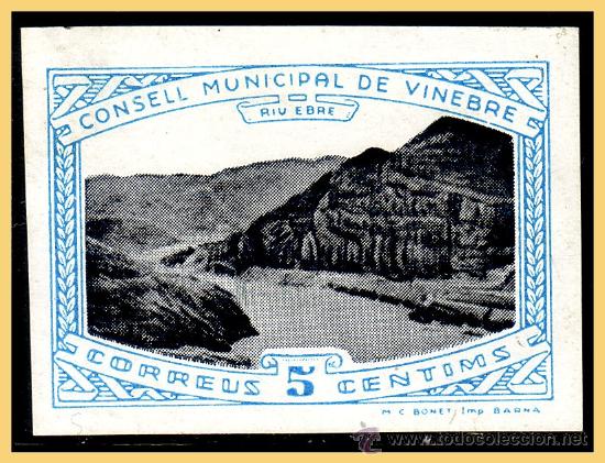 Francobolli: Tarragona VINEBRE, Guerra Civil, FESOFI N&ordm; 1s *