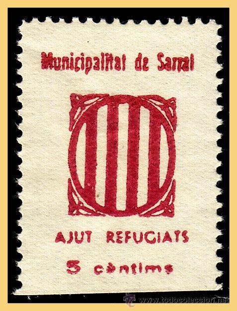 Francobolli: Tarragona SARRAL, Guerra Civil, FESOFI N&ordm; 8 *