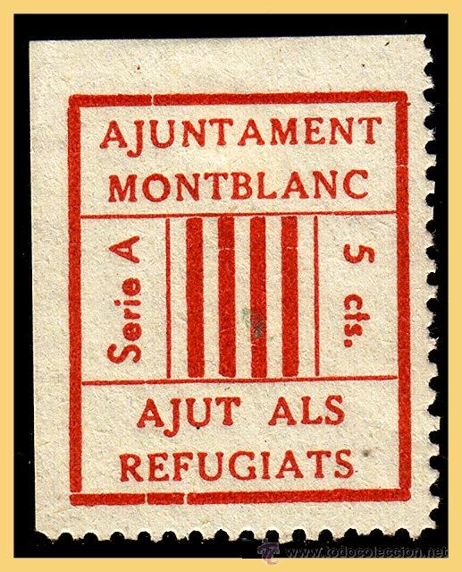 Francobolli: Tarragona MONTBLANC, Guerra Civil, FESOFI N&ordm; 1b *