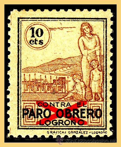 Briefmarken: La Rioja LOGRO&Ntilde;O, Guerra Civil, FESOFI N&ordm; 1 * *