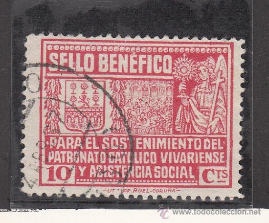 Stamps: ,,local nacionalista vivero (lugo) 773 usada correos, 10 cts.