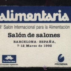 Sellos: S-3673- BARCELONA. ALIMENTARIA 1992. Lote 28900080