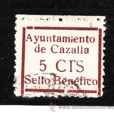Sellos: ,,LOCAL NACIONALISTA CAZALLA (SEVILLA) 210 USADA, VARIEDAD -I- PEQUEÑA EN AYUNTAMIENTO . Lote 29085543