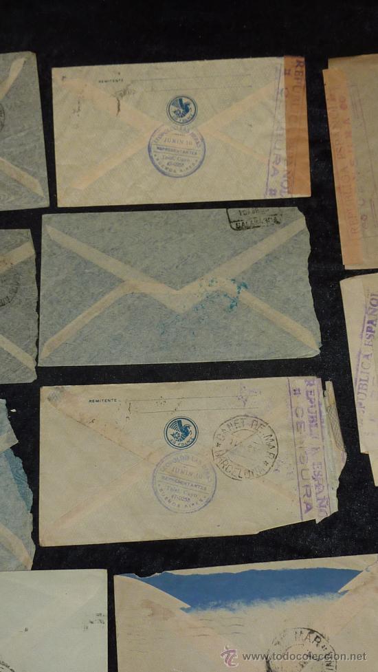 Sellos: Lote 21 sobres de paises extranjeros a españa durante la guerra civil. censuras, por avion, raros! - Foto 38 - 29354046
