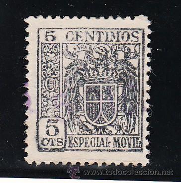 Stamps: ,,fiscal 370 especial movil 1939-55 catalogo galvez 60 usada 5 cts.