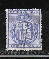 Sellos: RECIBOS 1878. 12 CTS. DE PTA. - Foto 1