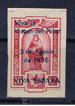 Sellos: emisiones patrioticas 1936 viva la virgen del pilar i espa&ntilde;a nuevos***