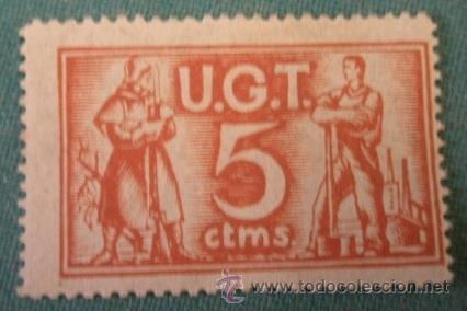 Sellos: Vi&ntilde;eta UGT, 5 cts - Foto 1