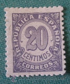 Sellos: Sello de 20 cts de la Rep&uacute;blica - Foto 1
