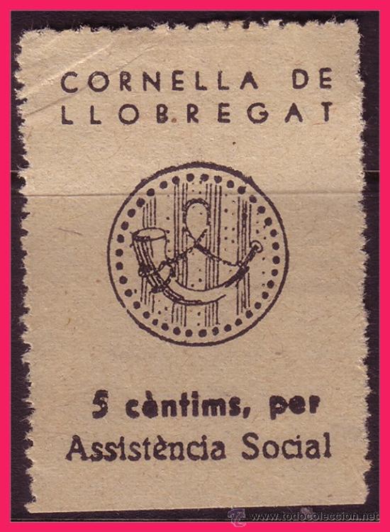Selos: CORNELL&Aacute; DE LLOBREGAT BARCELONA Guerra Civil FESOFI n&ordm; 5 (*)