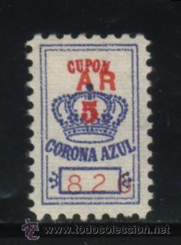 Sellos: S-05308- CUP&Oacute;N CORONA AZUL. - Foto 1